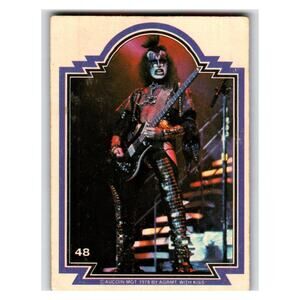 Donruss Kiss Gene Simmons 1978 #48 Vintage Music Card